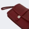 Clutch van glad leer, bordeaux Clutch van glad leer, bordeaux