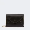 Clutch van viscose en zijdesatijn, zwart Clutch van viscose en zijdesatijn, zwart