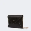 Clutch van viscose en zijdesatijn, zwart Clutch van viscose en zijdesatijn, zwart