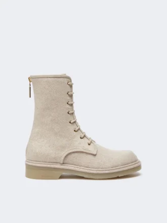 Combatlaarzen van puur kasjmier, beige