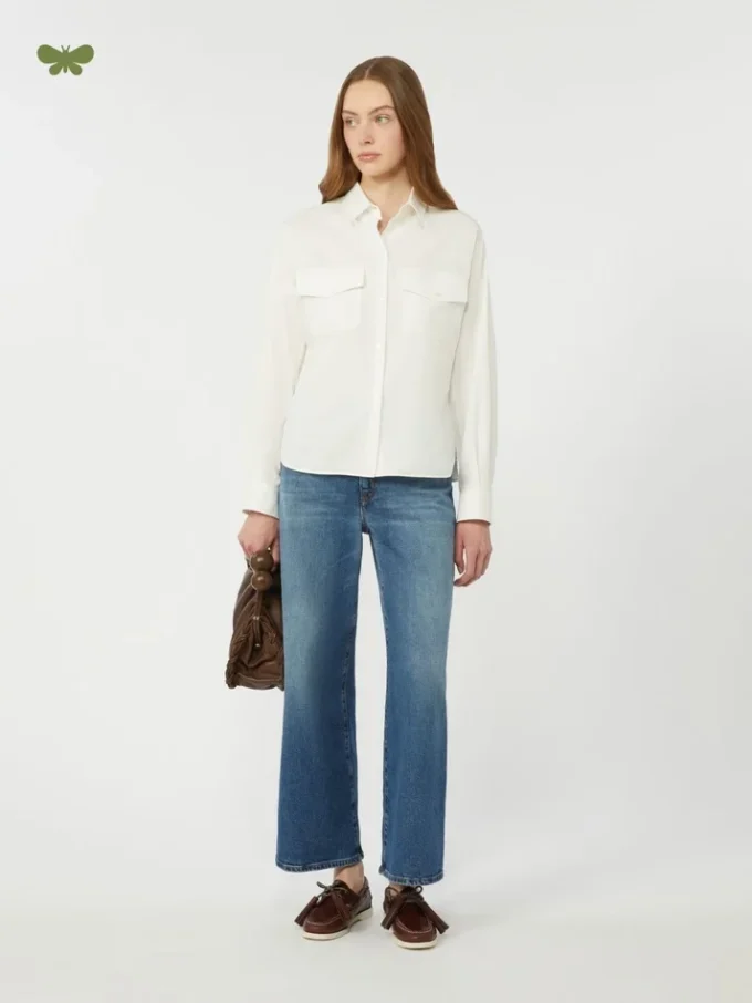 Comfortabele denimjeans met uitlopende pijpen, marineblauw Comfortabele denimjeans met uitlopende pijpen, marineblauw