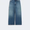 Comfortabele denimjeans met uitlopende pijpen, marineblauw Comfortabele denimjeans met uitlopende pijpen, marineblauw
