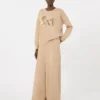 Compacte jersey broek, albino
