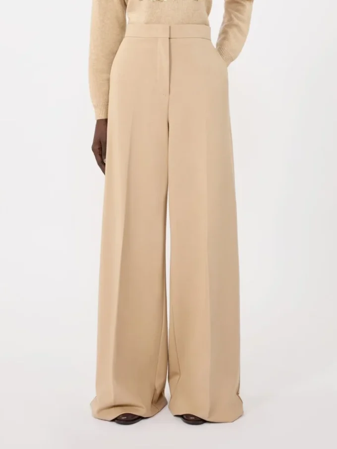 Compacte jersey broek, albino