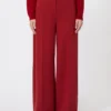 Compacte jersey broek, donkerrood Compacte jersey broek, donkerrood