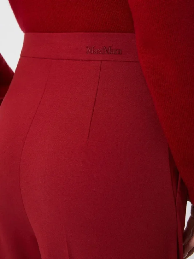 Compacte jersey broek, donkerrood Compacte jersey broek, donkerrood