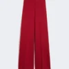 Compacte jersey broek, donkerrood Compacte jersey broek, donkerrood
