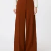 Compacte jersey broek, terracotta Compacte jersey broek, terracotta
