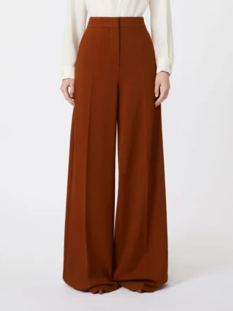 Compacte jersey broek, terracotta