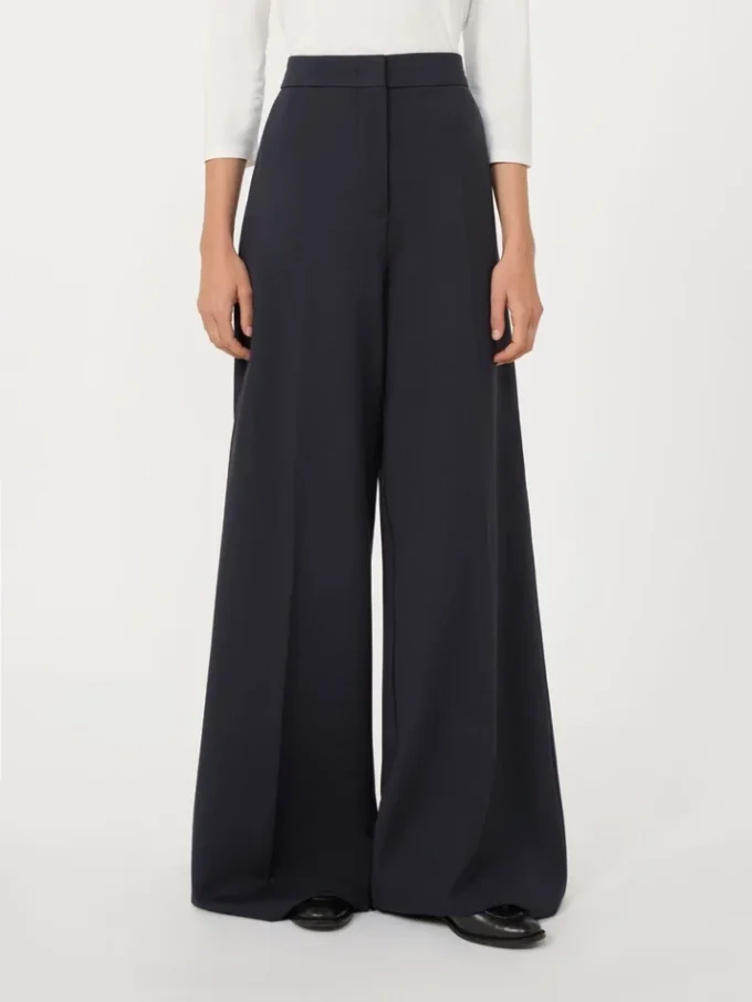 Compacte jersey broek, ultramarijn