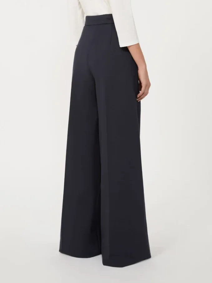 Compacte jersey broek, ultramarijn