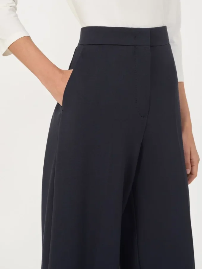 Compacte jersey broek, ultramarijn