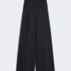 Compacte jersey broek, ultramarijn