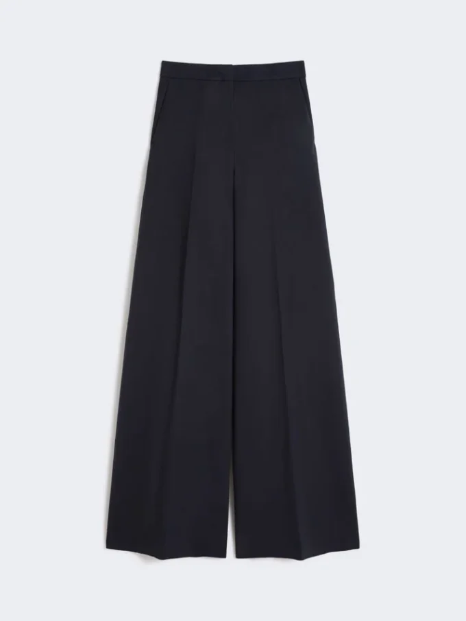 Compacte jersey broek, ultramarijn