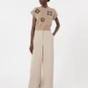 Compacte jersey broek, zandkleur Compacte jersey broek, zandkleur