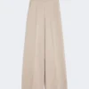 Compacte jersey broek, zandkleur Compacte jersey broek, zandkleur