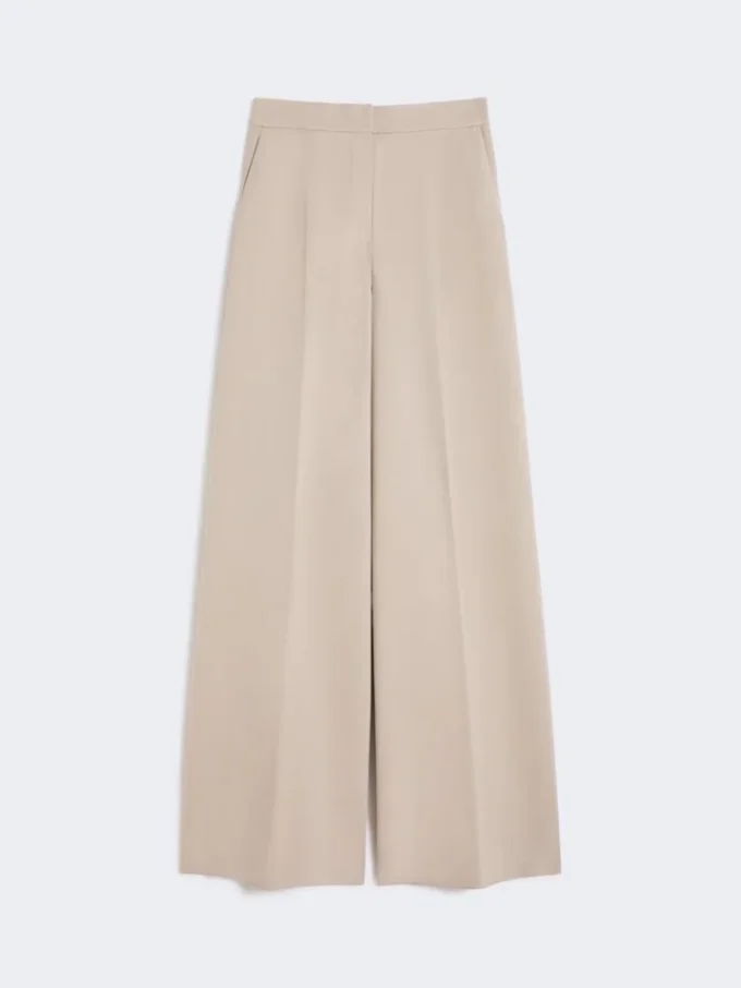 Compacte jersey broek, zandkleur Compacte jersey broek, zandkleur