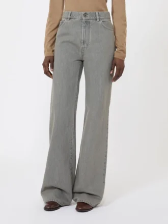 Denim broek met rechte pasvorm, zwart