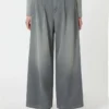 Denimjeans van katoen en viscose, middengrijs Denimjeans van katoen en viscose, middengrijs