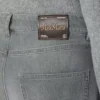 Denimjeans van katoen en viscose, middengrijs Denimjeans van katoen en viscose, middengrijs
