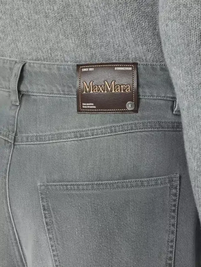 Denimjeans van katoen en viscose, middengrijs Denimjeans van katoen en viscose, middengrijs