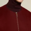 Dubbele kasjmier cape-jas, donkerrood Dubbele kasjmier cape-jas, donkerrood