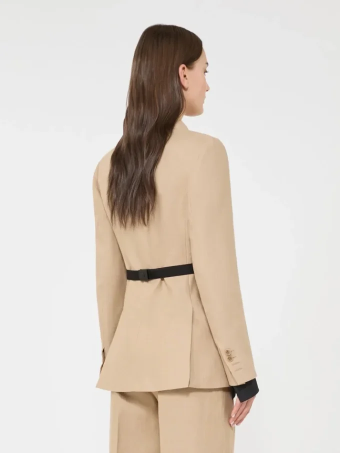 Dubbelrijige blazer van puur linnen natta, camel Dubbelrijige blazer van puur linnen natta, camel