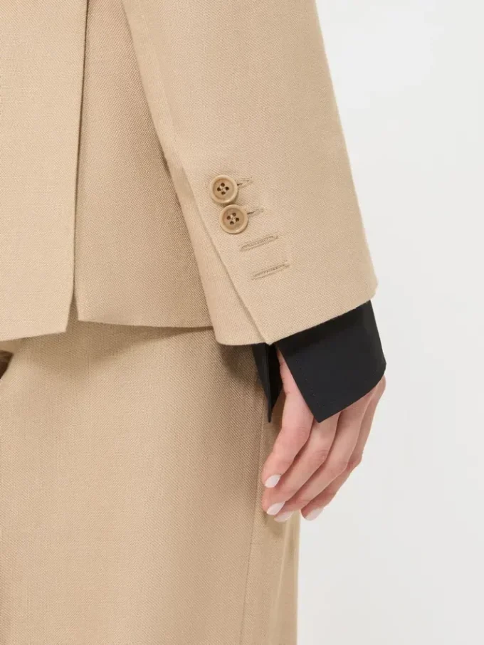 Dubbelrijige blazer van puur linnen natta, camel Dubbelrijige blazer van puur linnen natta, camel