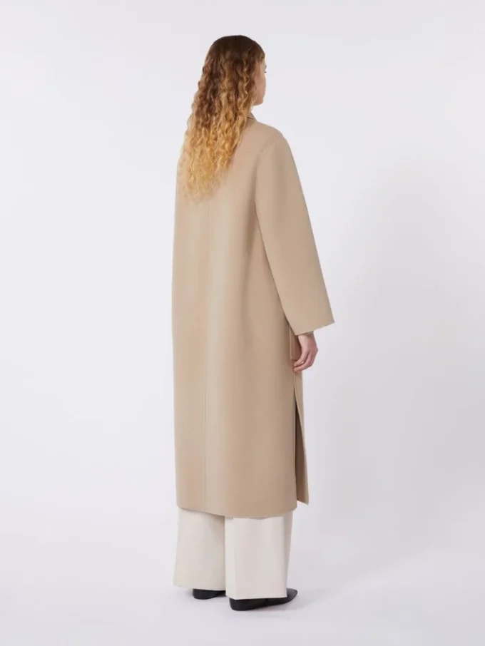 Dubbelzijdige jas van wolmix, camel