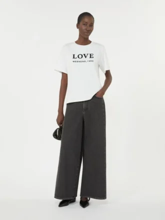 Echte katoenen denim jeans, zwart