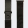 Elastische riem van geweven band en leer, zwart Elastische riem van geweven band en leer, zwart