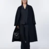 Enkelrijig stretch denim jasje, ultramarijn Enkelrijig stretch denim jasje, ultramarijn