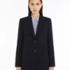 Eénrijige cady-blazer, marineblauw Eénrijige cady-blazer, marineblauw