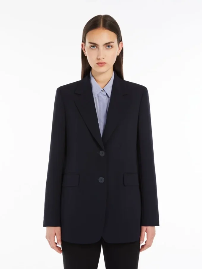 Eénrijige cady-blazer, marineblauw Eénrijige cady-blazer, marineblauw