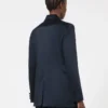 Envers satijnen blazer, middernachtblauw Envers satijnen blazer, middernachtblauw