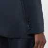 Envers satijnen blazer, middernachtblauw Envers satijnen blazer, middernachtblauw