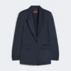 Envers satijnen blazer, middernachtblauw Envers satijnen blazer, middernachtblauw