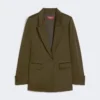Envers satijnen blazer, mosgroen