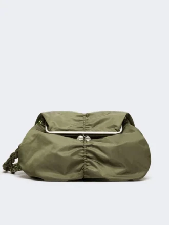 Extra grote technische gabardine Pasticcino-tas, saliegroen