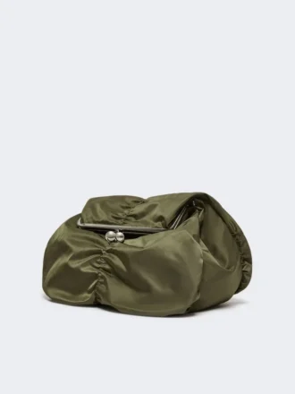 Extra grote technische gabardine Pasticcino-tas, saliegroen
