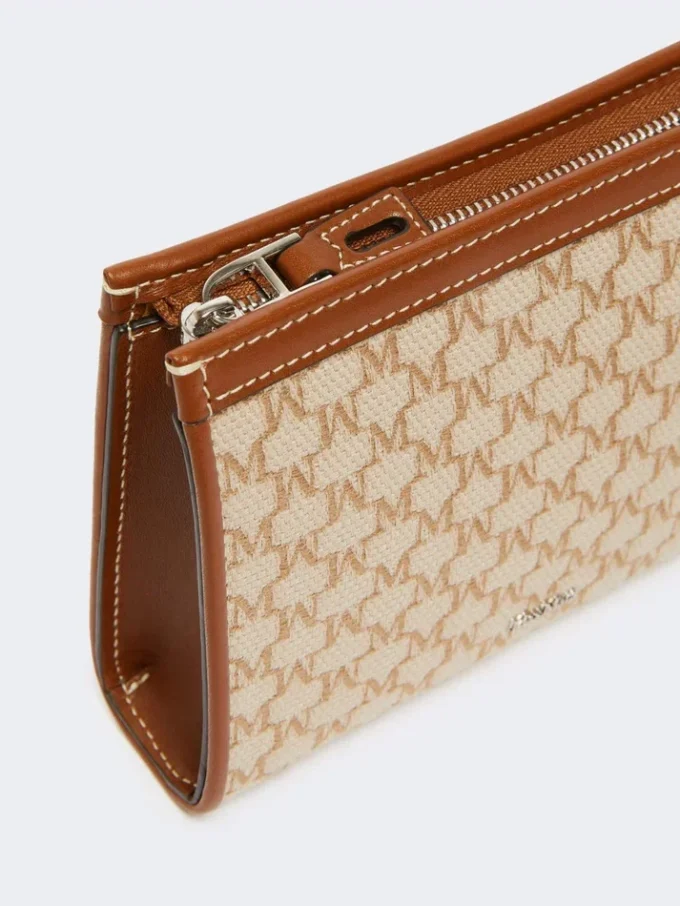 Extra klein zakje van katoenjacquard, hazelnootbruin Extra klein zakje van katoenjacquard, hazelnootbruin