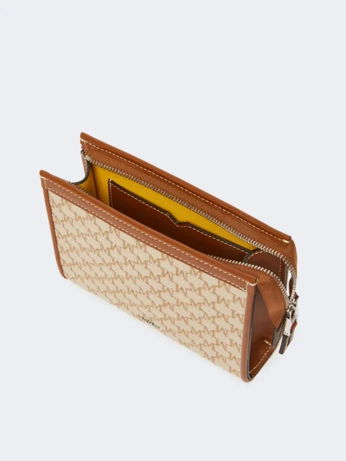 Extra klein zakje van katoenjacquard, hazelnootbruin Extra klein zakje van katoenjacquard, hazelnootbruin