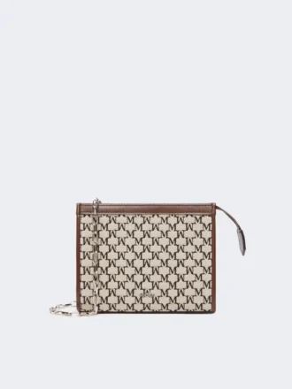 Extra klein zakje van katoenjacquard, zwart