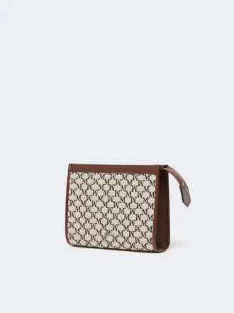 Extra klein zakje van katoenjacquard, zwart
