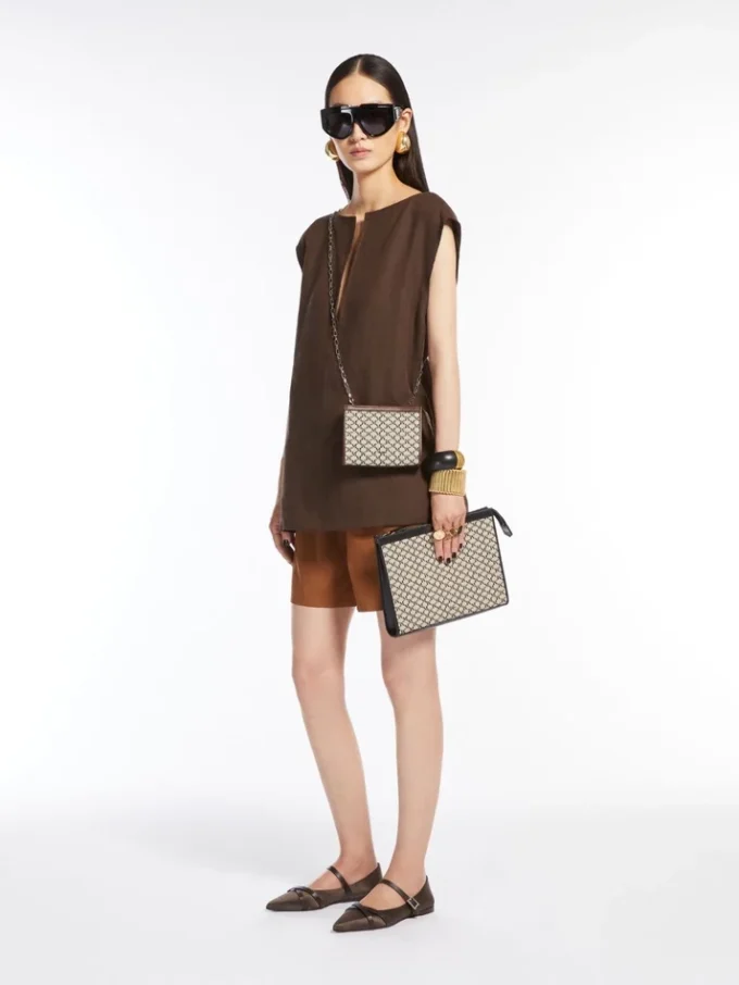 Extra klein zakje van katoenjacquard, zwart Extra klein zakje van katoenjacquard, zwart