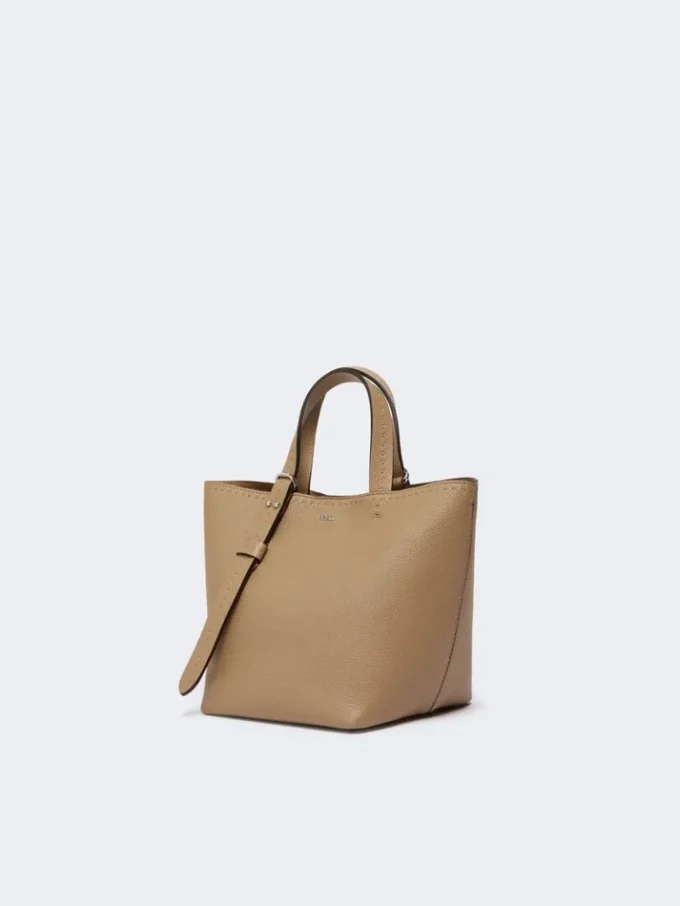 Extra kleine leren Archetipo-tas, modderkleur Extra kleine leren Archetipo-tas, modderkleur