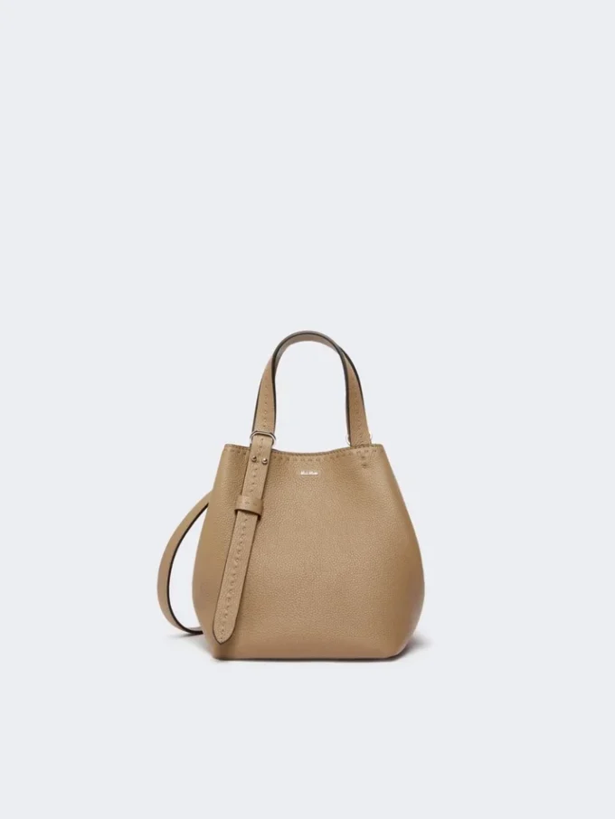 Extra kleine leren Archetipo-tas, modderkleur Extra kleine leren Archetipo-tas, modderkleur