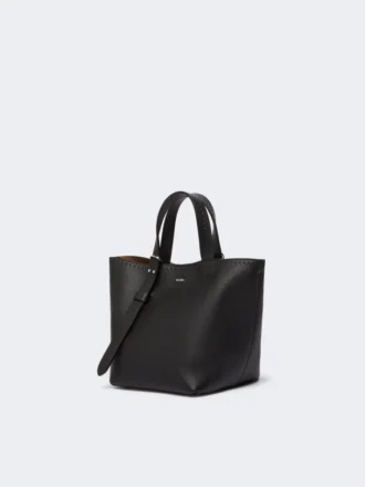 Extra kleine leren Archetipo-tas, zwart