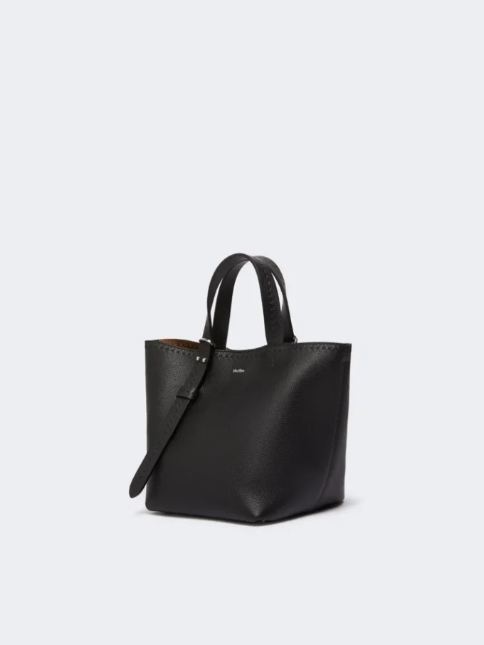 Extra kleine leren Archetipo-tas, zwart Extra kleine leren Archetipo-tas, zwart