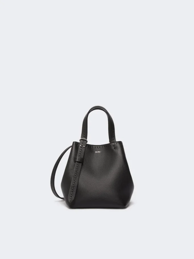 Extra kleine leren Archetipo-tas, zwart Extra kleine leren Archetipo-tas, zwart